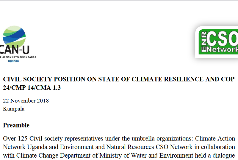 Civil Society position on state of climate resilience & COP 24.fw