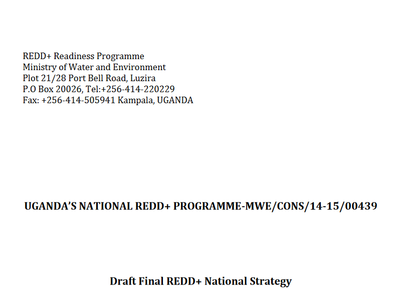 Uganda National REDD Strategy.fw